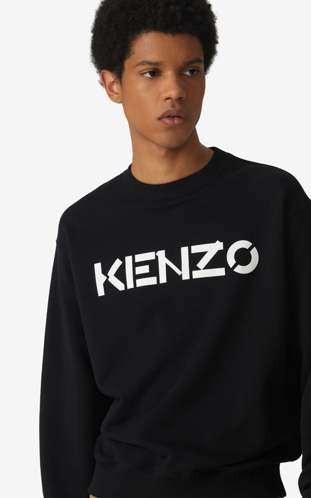 Sweatshirt Kenzo Logo Masculino - Pretas | 061UCJPQO